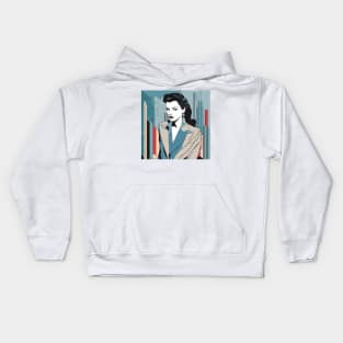 Verity Art Deco Patrick Nagel 80s Kids Hoodie